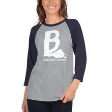 Load image into Gallery viewer, BootLife Clothing 3/4 sleeve raglan shirt