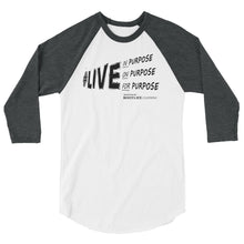 Load image into Gallery viewer, BootLife Clothing Purpose Driven 3/4 sleeve raglan shirt