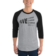 Load image into Gallery viewer, BootLife Clothing Purpose Driven 3/4 sleeve raglan shirt